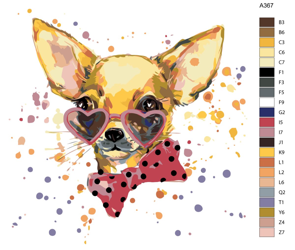 Чихуахуа акварелью