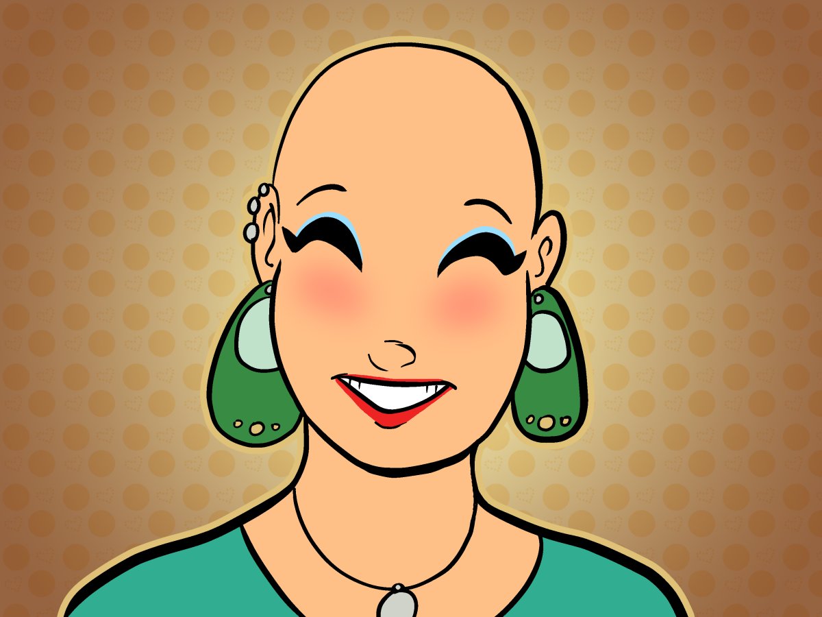 Голова лысого мужика