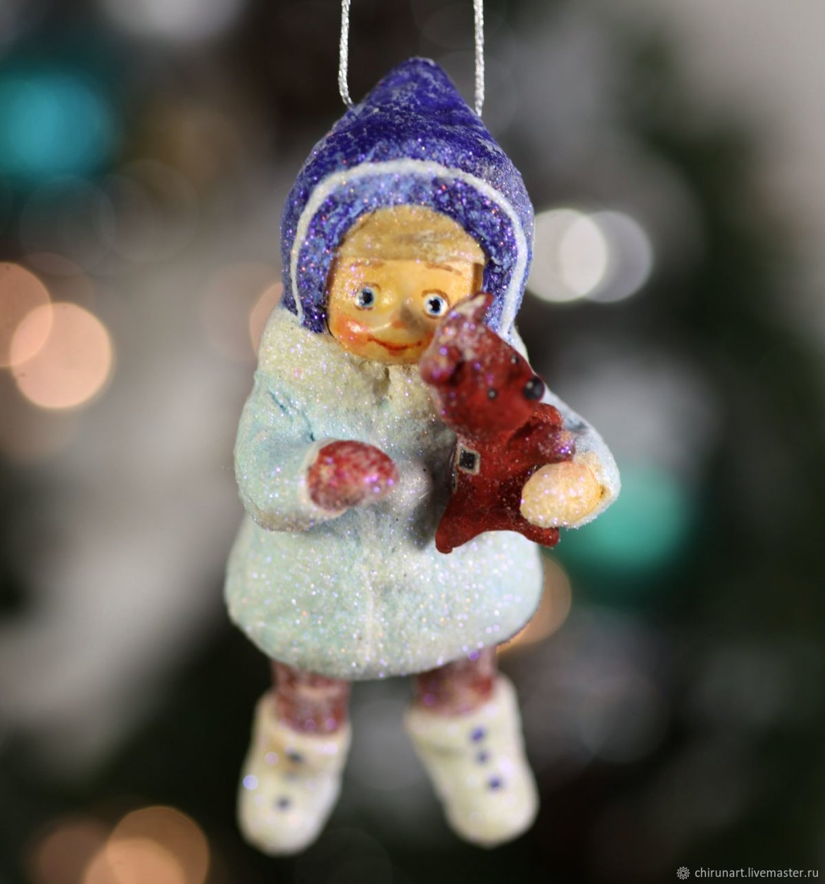 Новогодние игрушки из ваты