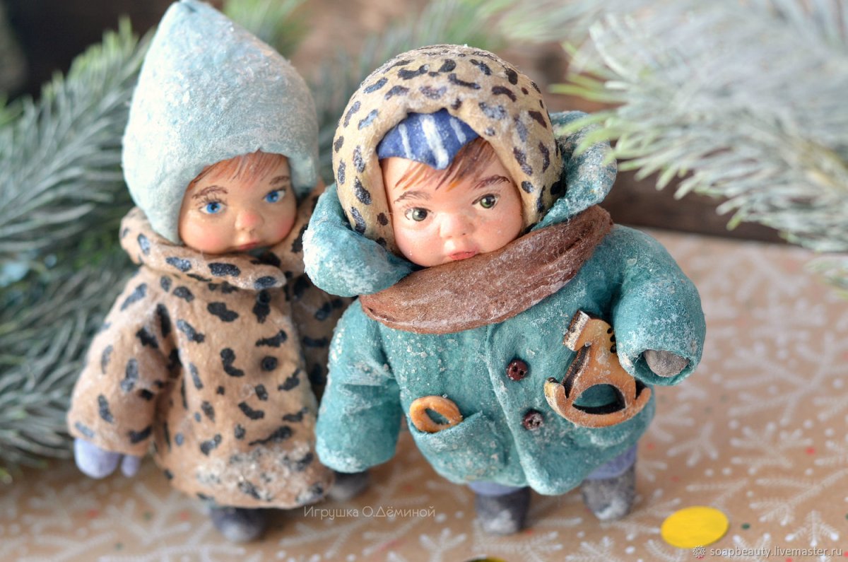 Ватные игрушки дети