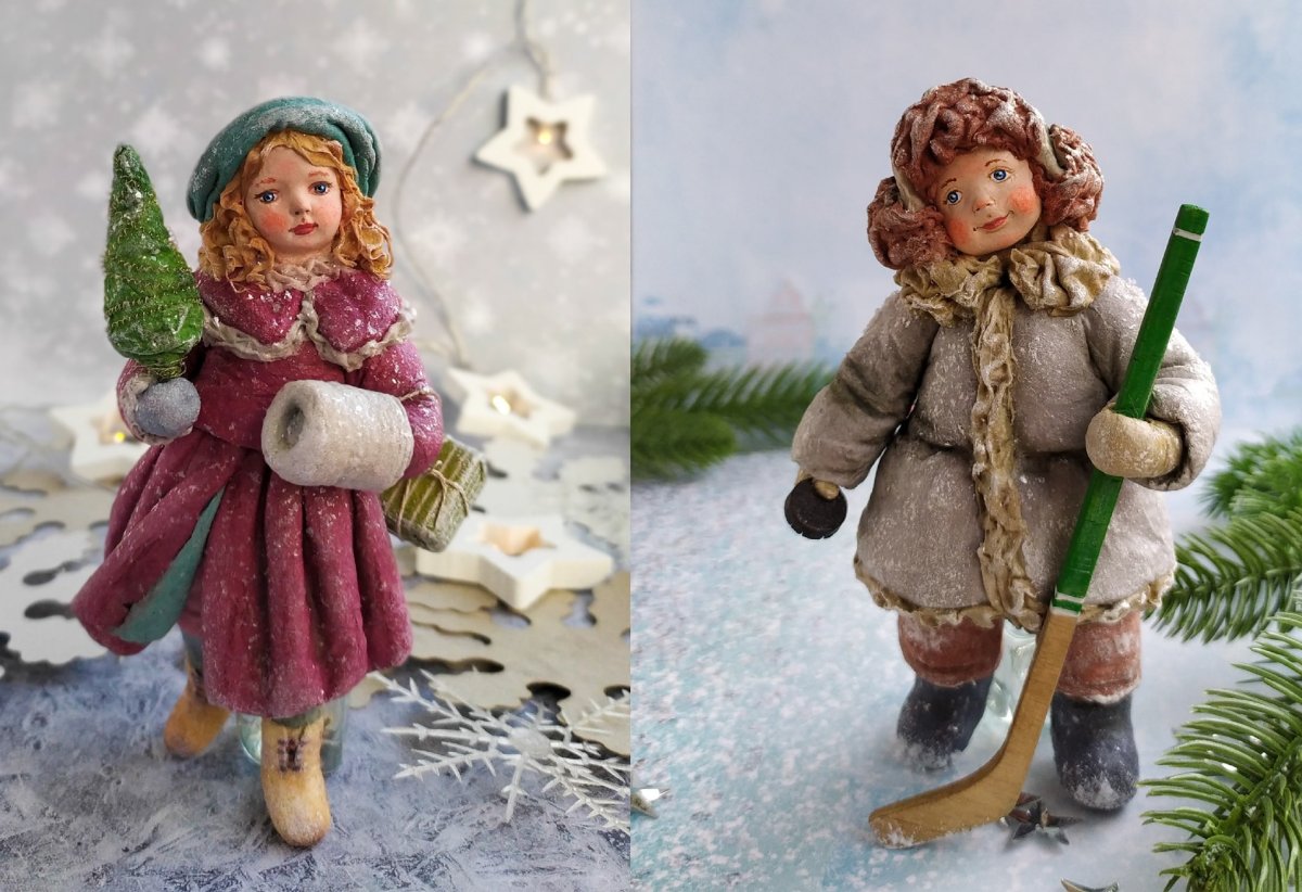 Ватные елочные игрушки Шведовой Натальи