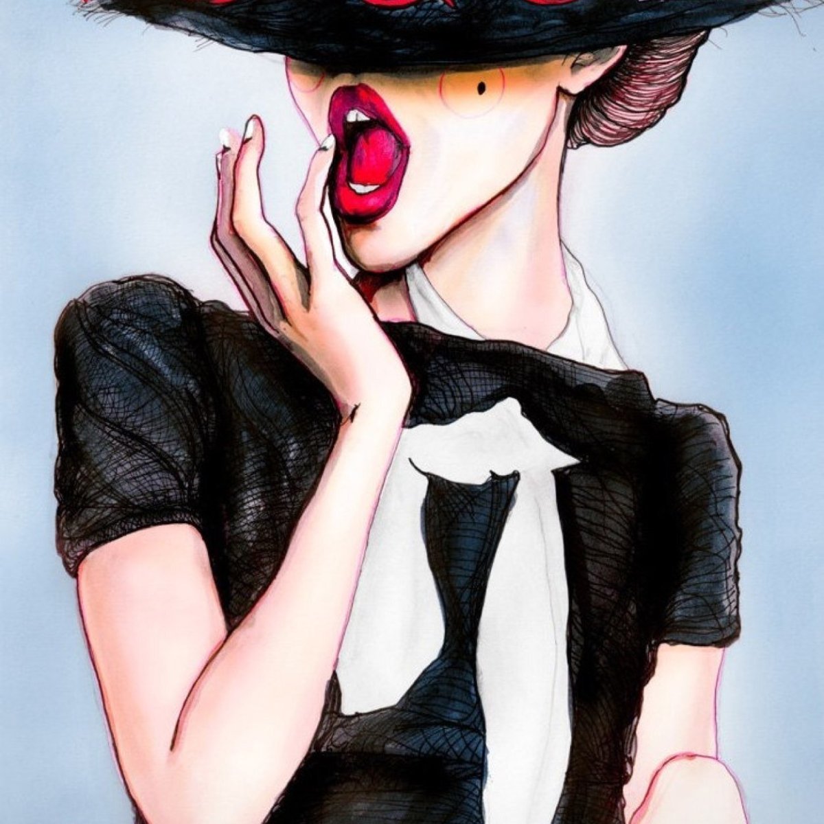 Девушка с тату арт