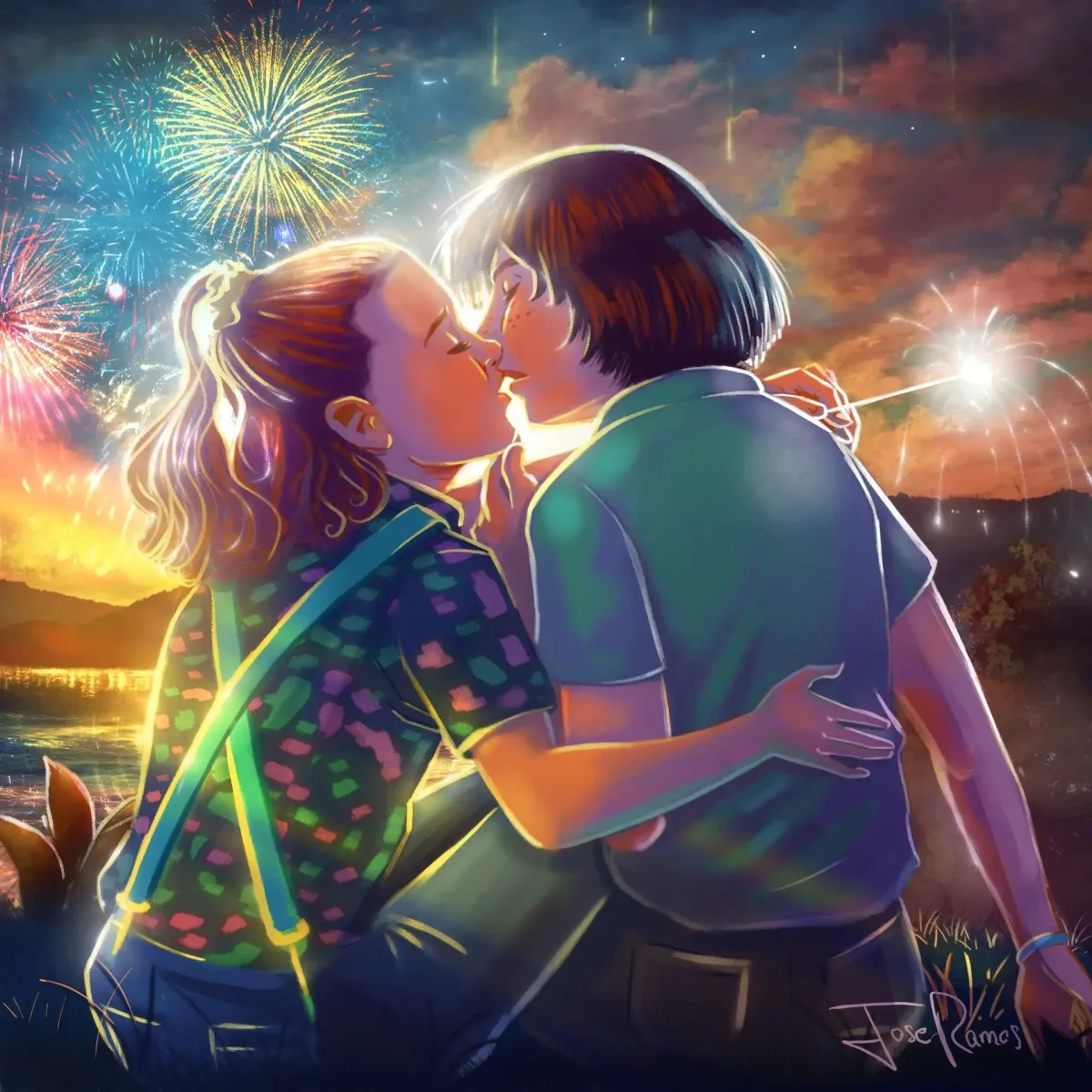 Милли Бобби Браун и Финн Вулфорд арт