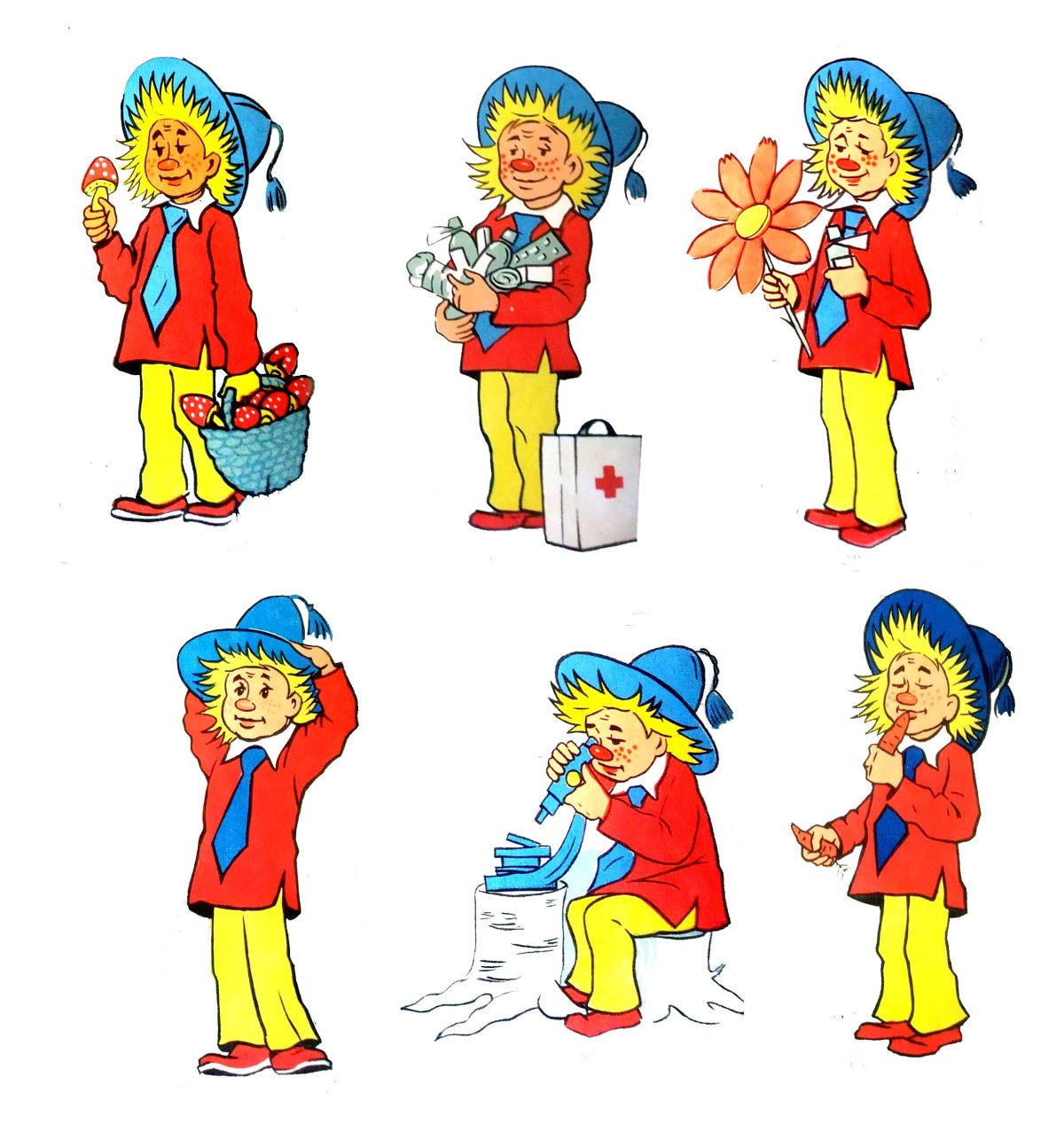 Герои из мультика Незнайка