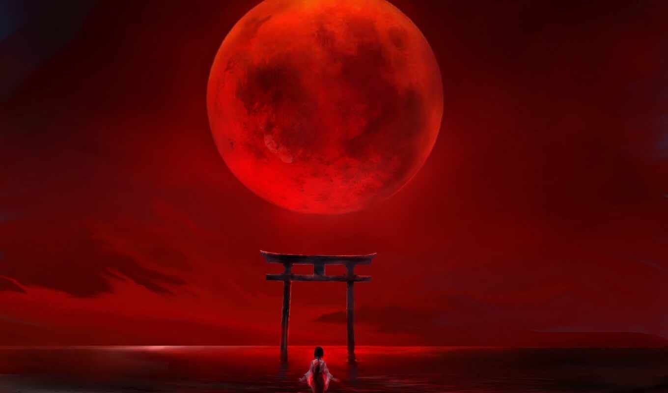 Песни красная луна. Красная Луна ( Хантер Эрин ). Кровавая Луна. Красная Луна арт.