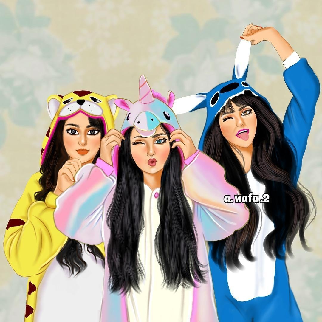 Три лучшие подруги мультяшки