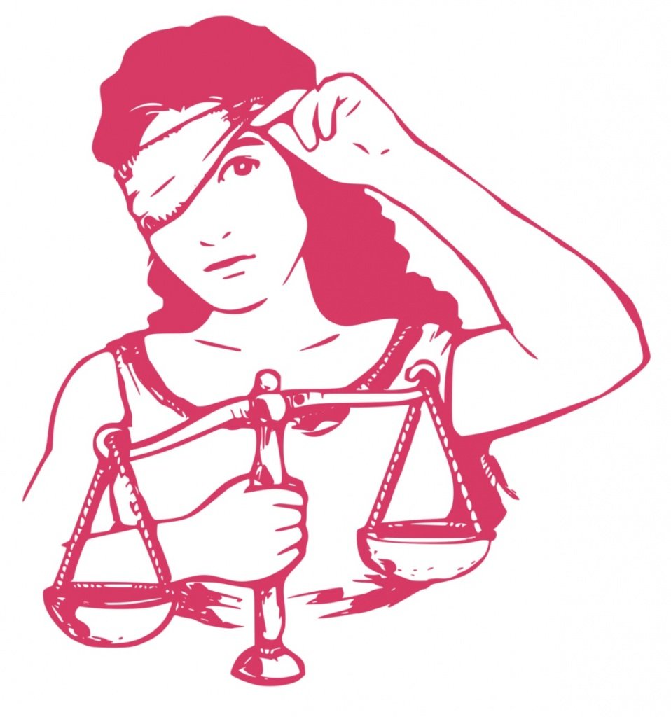 Весы и повязка для Фемиды