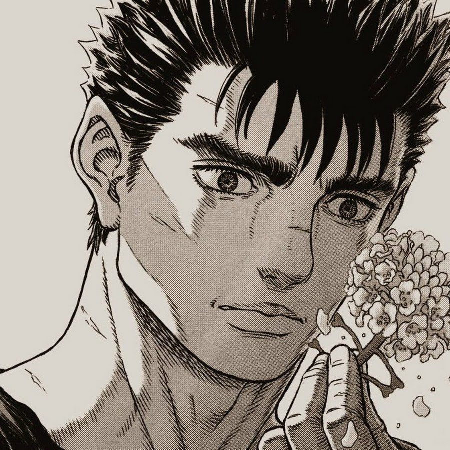 Гатс улыбается Берсерк 1997