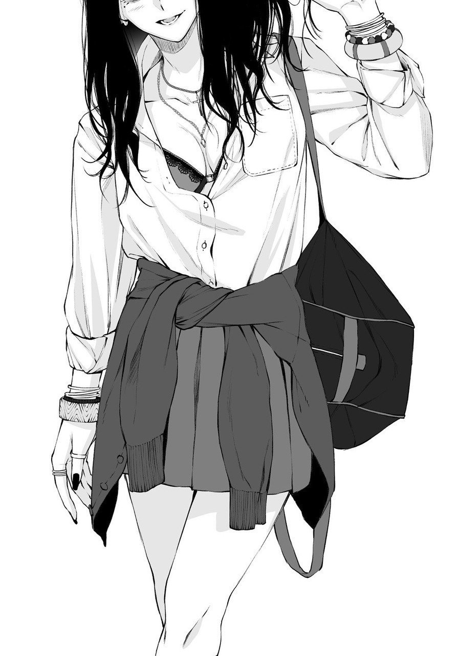 Арты девушек черно белые