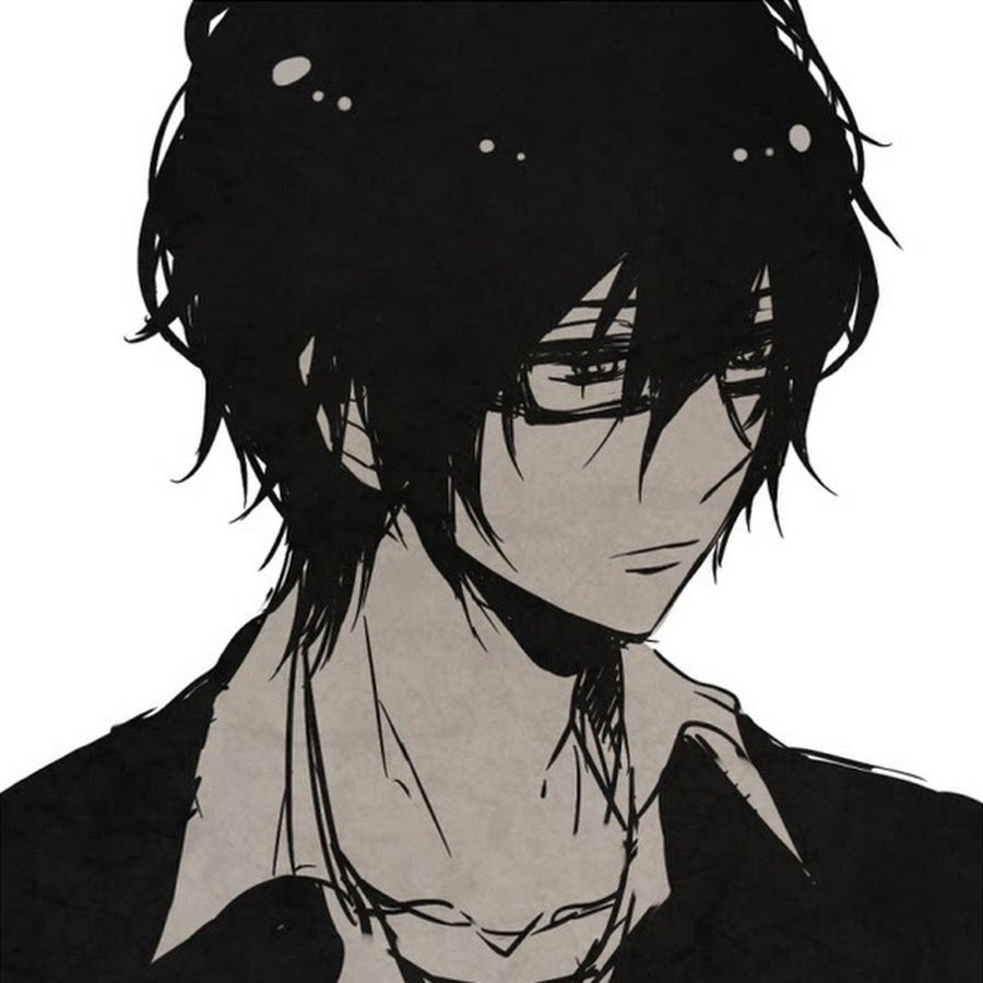 Аниме парень с черными волосами