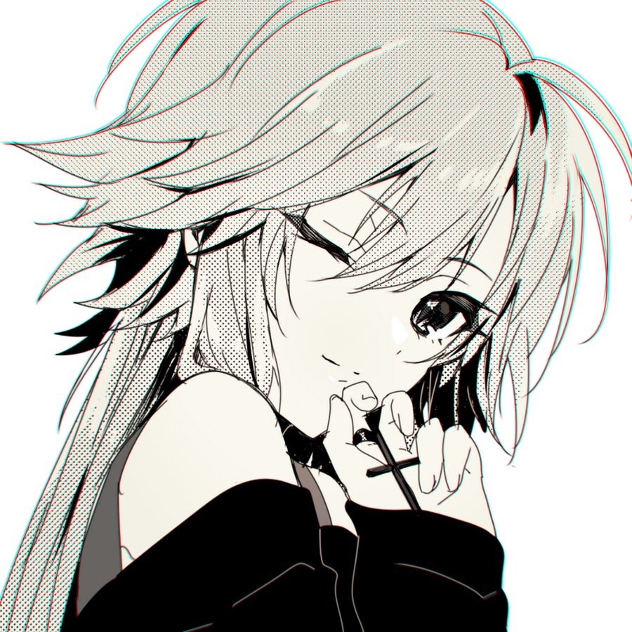 Ниномия Асука чёрно белая