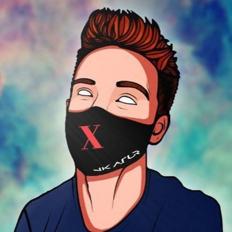 Пацан в маске мультяшный