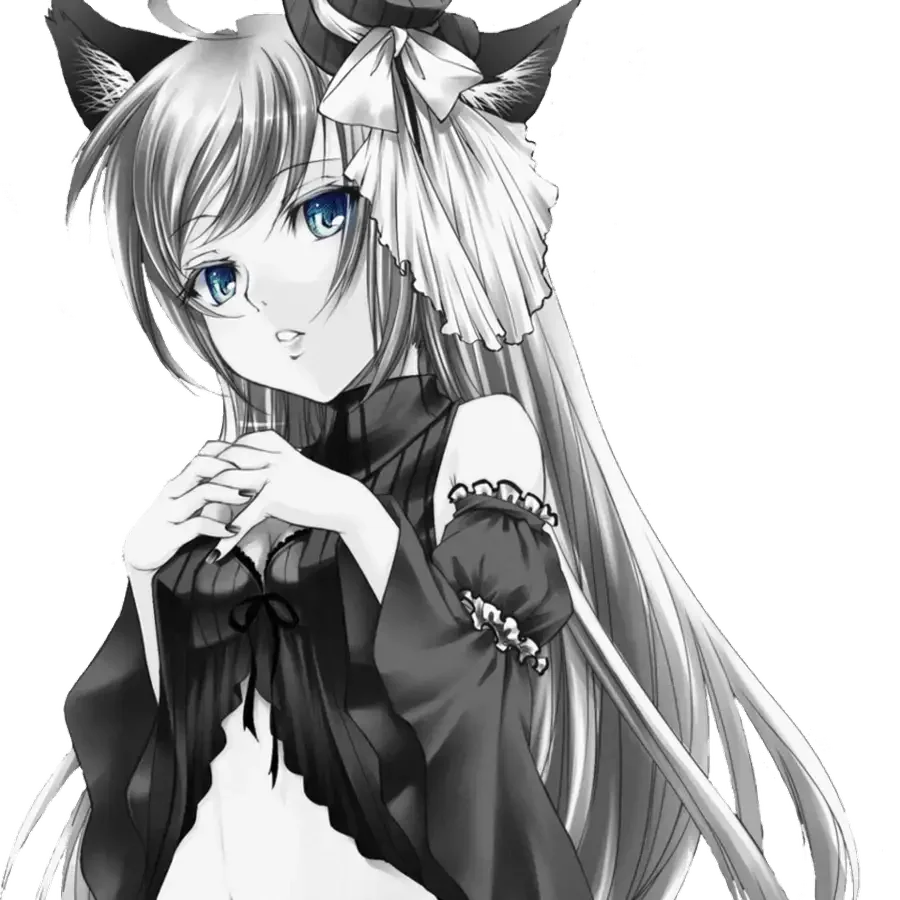 Красивые аниме девочки с ушками