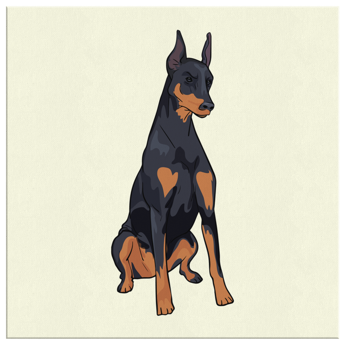 Доберман тату эскиз