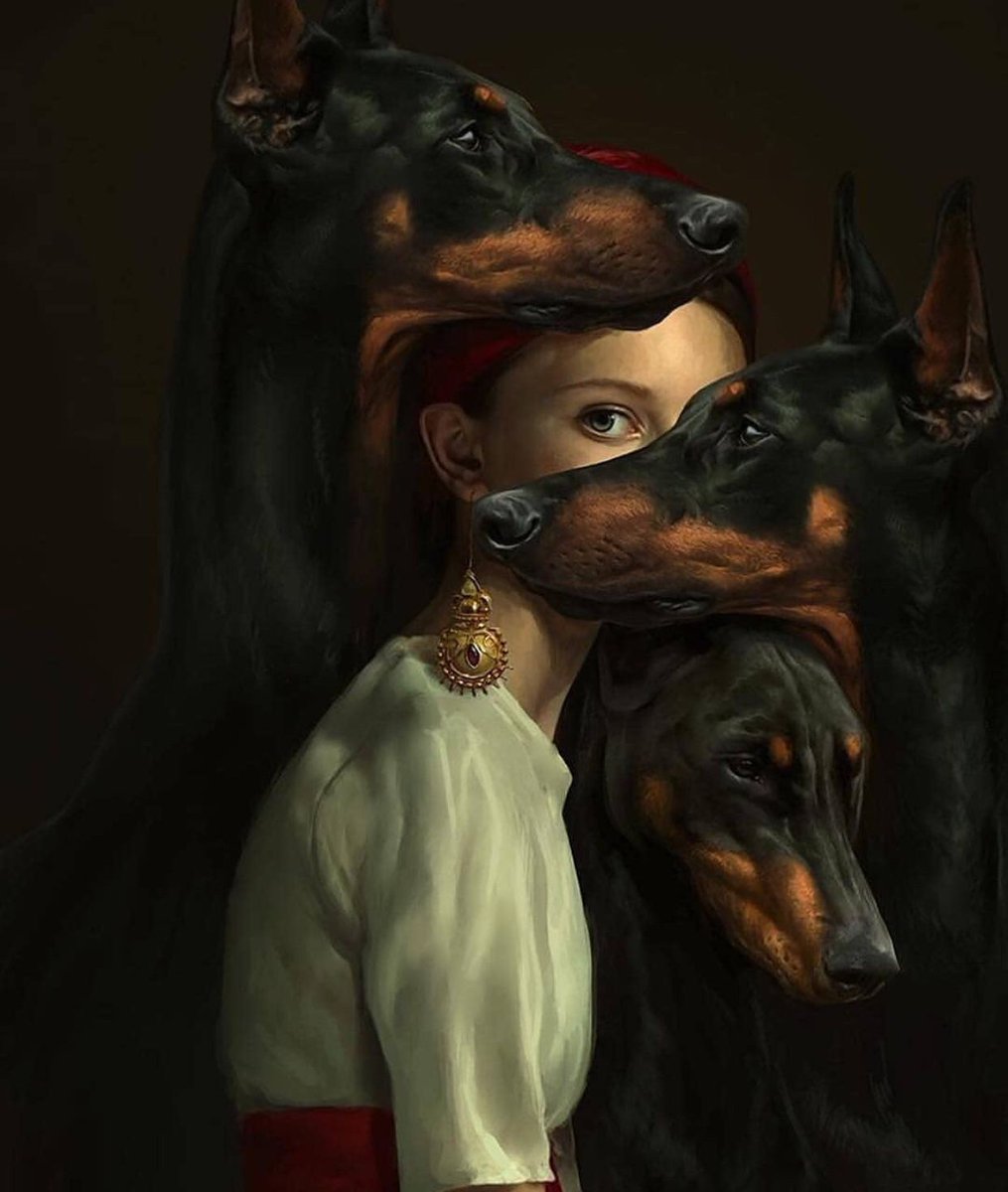 Злой Доберман арт