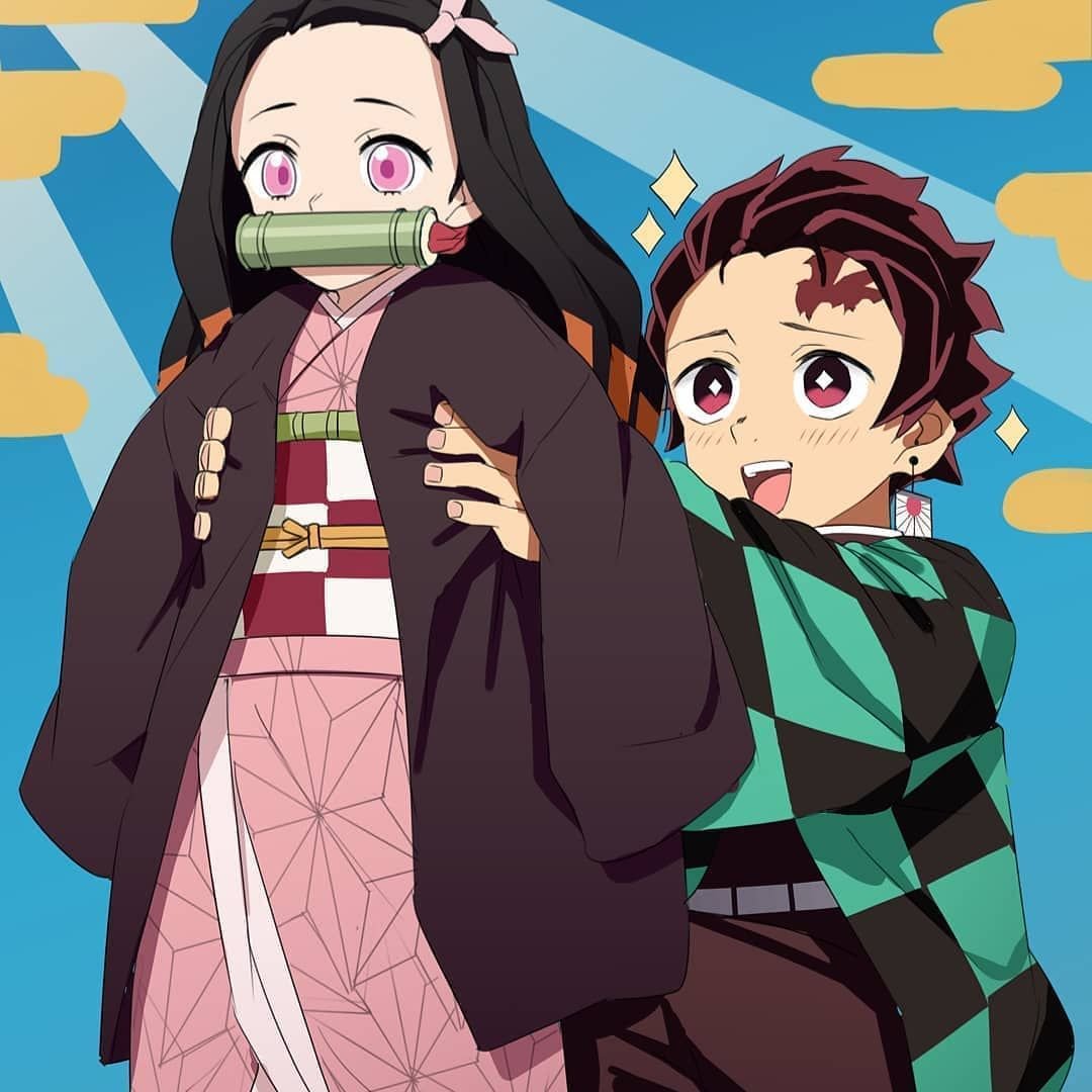 Танжиро и Незуко арт