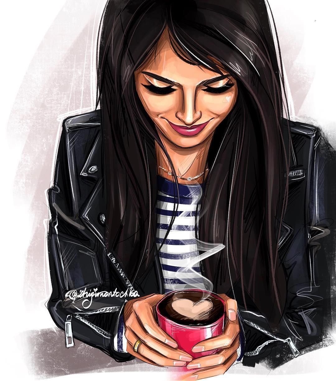 Девушка в бейсболке в стиле Art