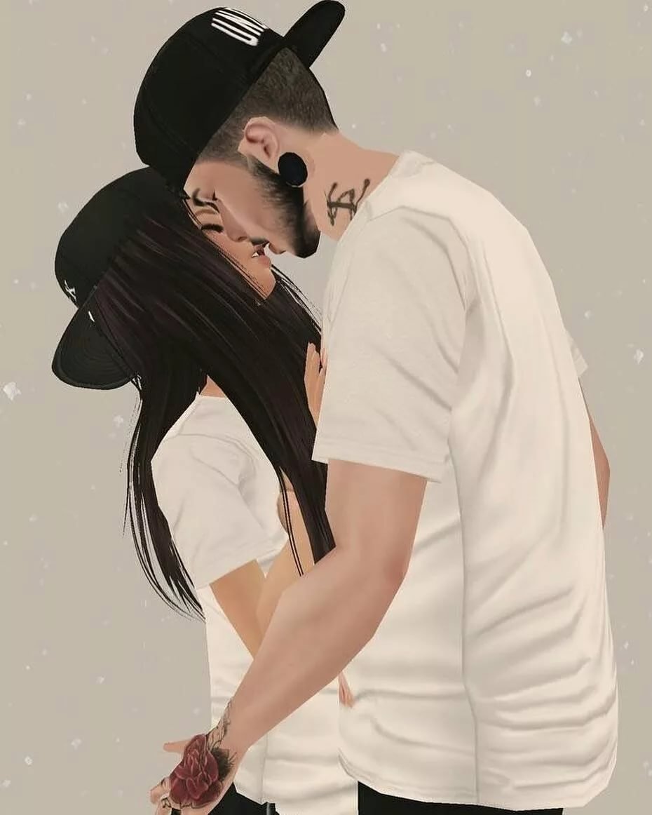 Аватар брюнетка с парнем