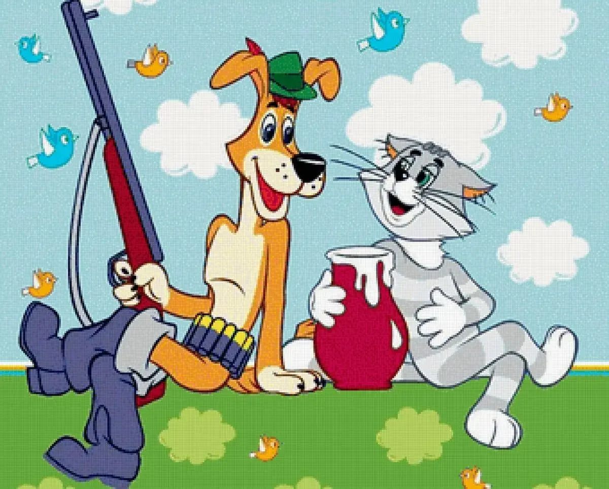 Кот с гитарой крючком