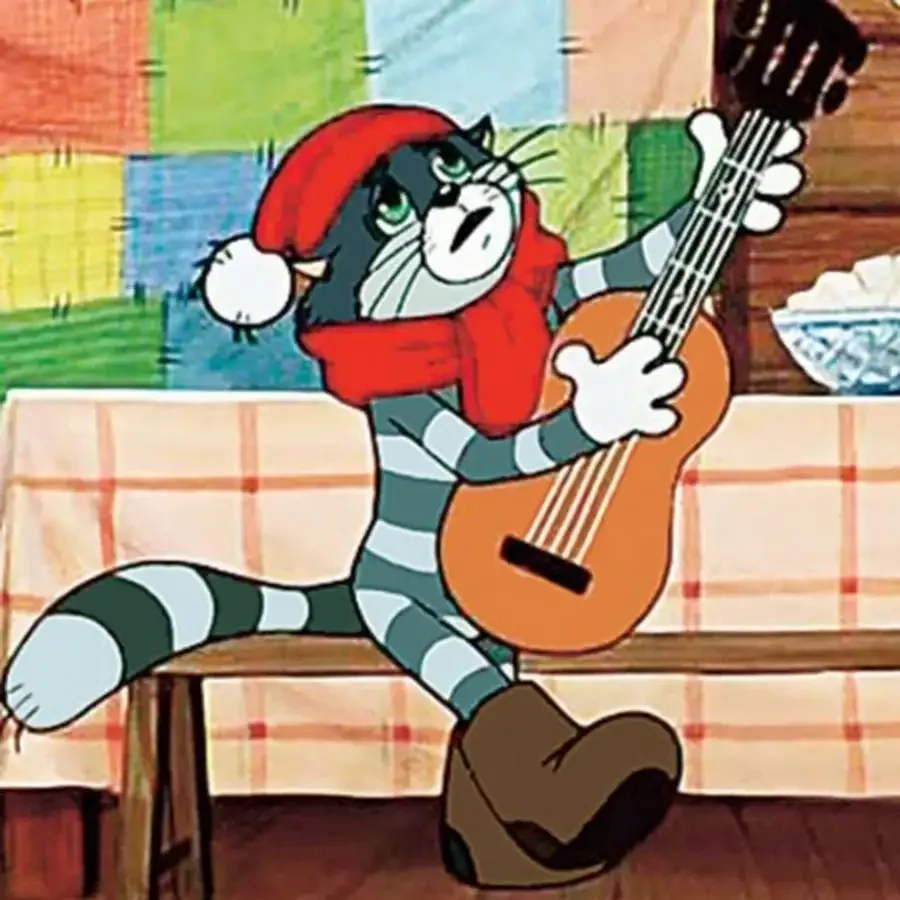 Кот матроскин с гитарой картинки