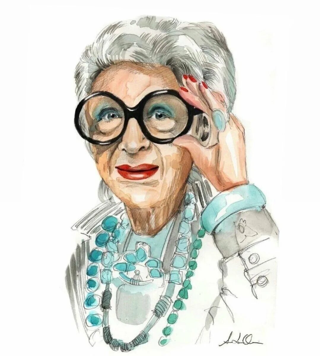 Айрис Апфель наклейка