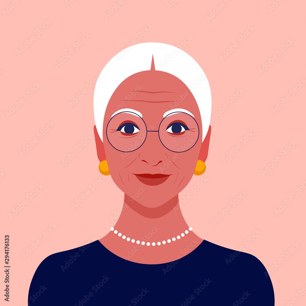 Аватар бабушка в очках