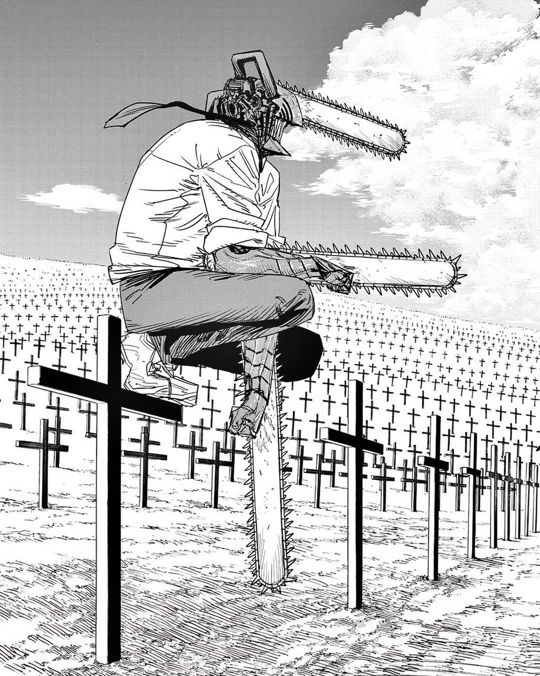 Человек бензопила аниме Денджи