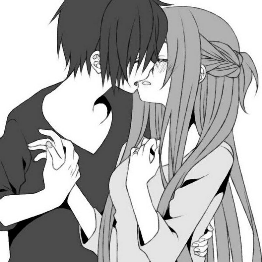 Аниме пары чб