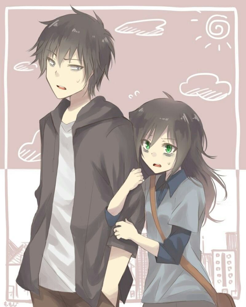 Томоко Куроки с братом