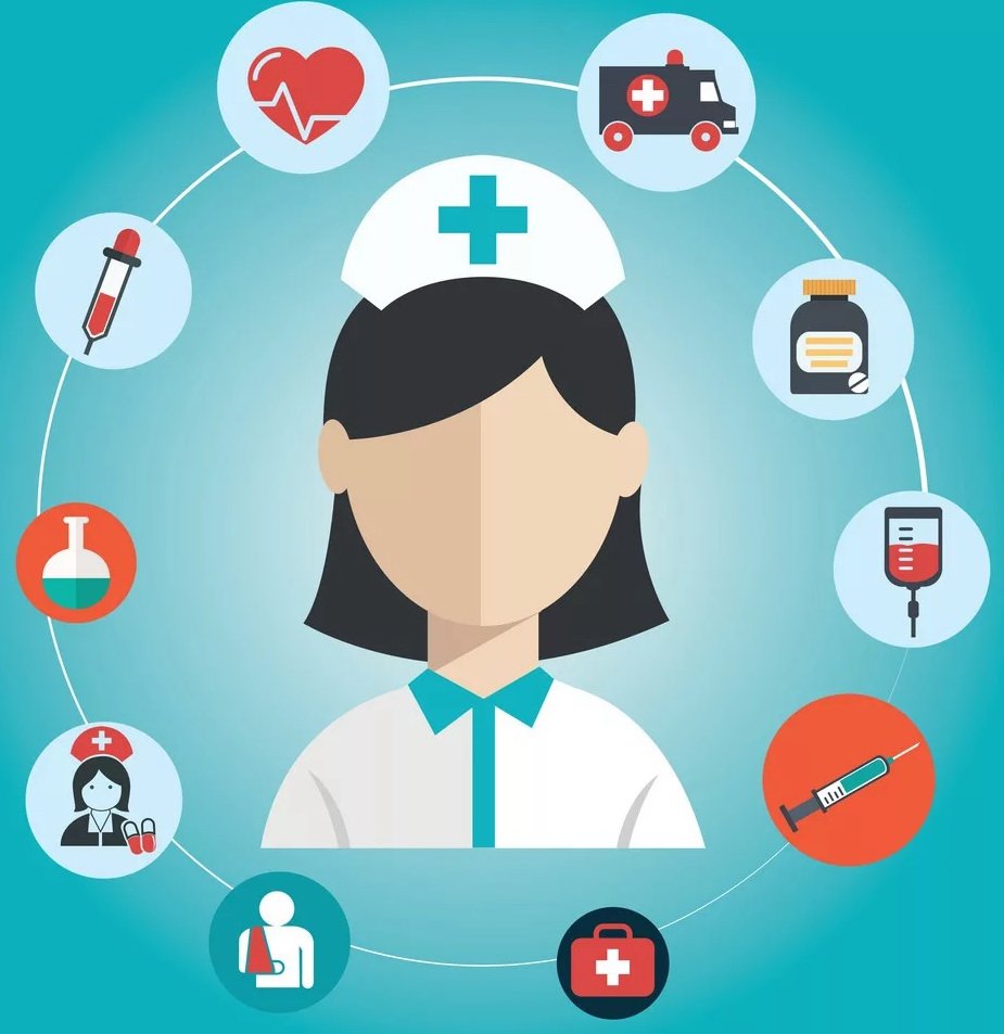 Девушка косметолог нарисованная