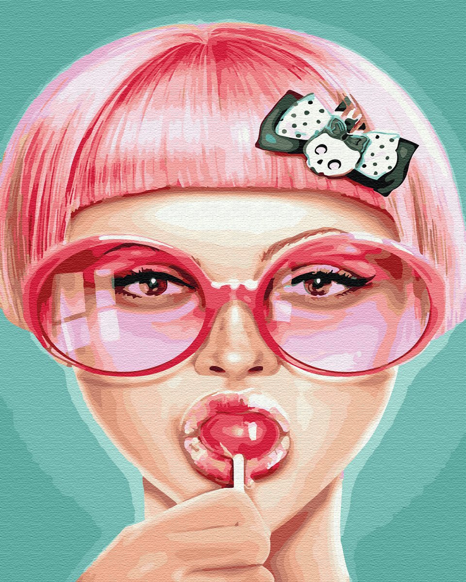 Девушка в розовых очках