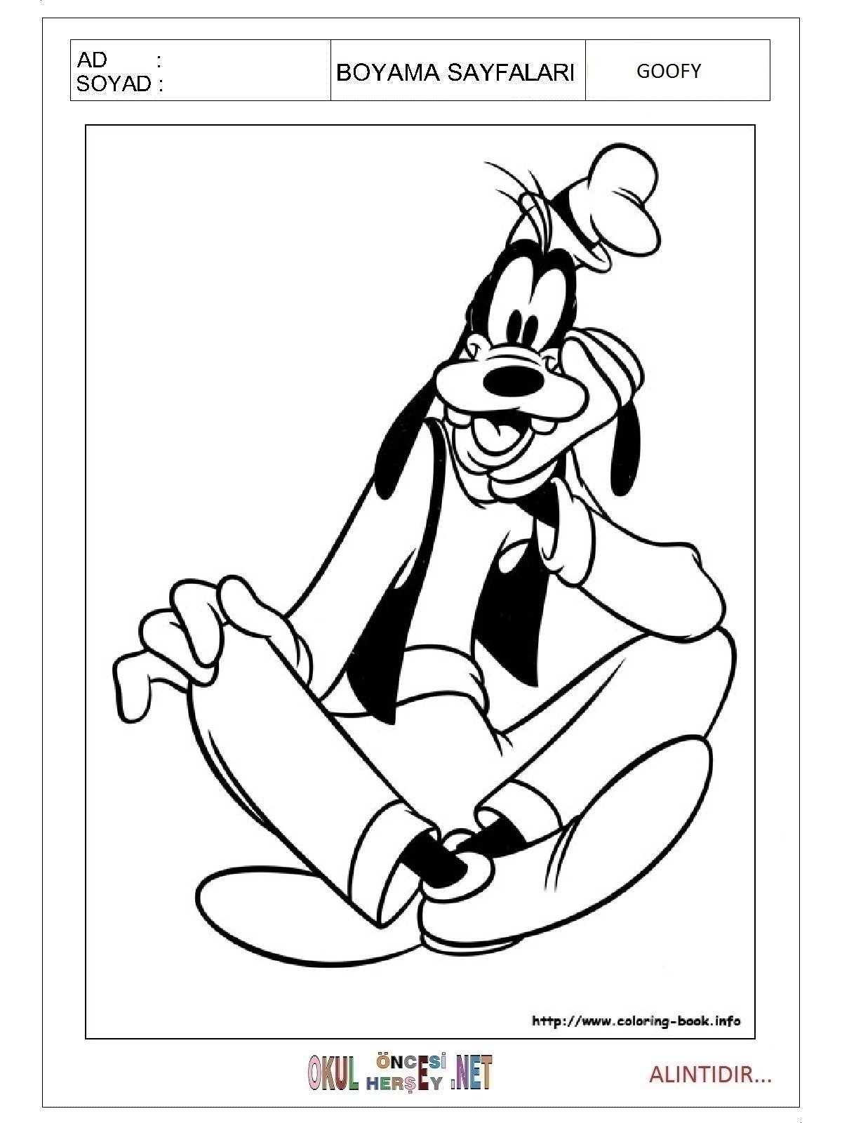 Дисней Гуфи тату эскиз