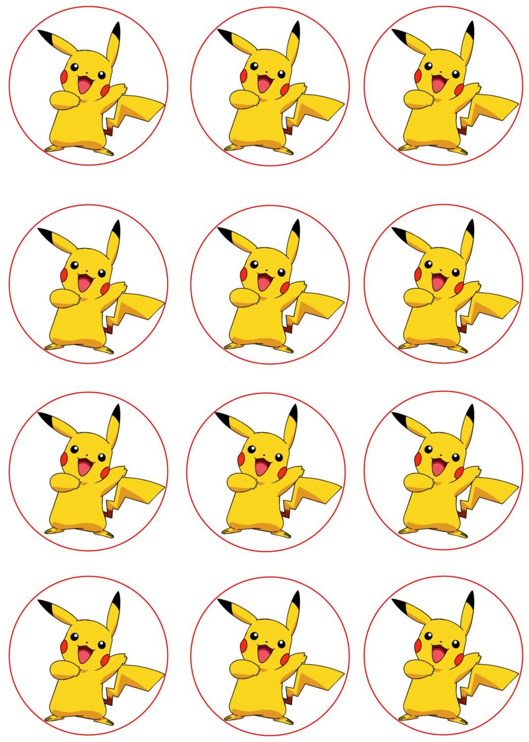 Покемоны печать на сахарной бумаге