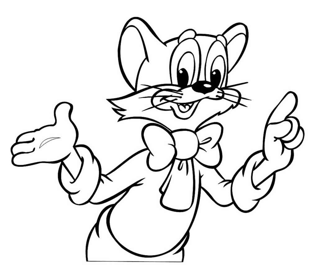 Раскраска мышонок из том и Джерри