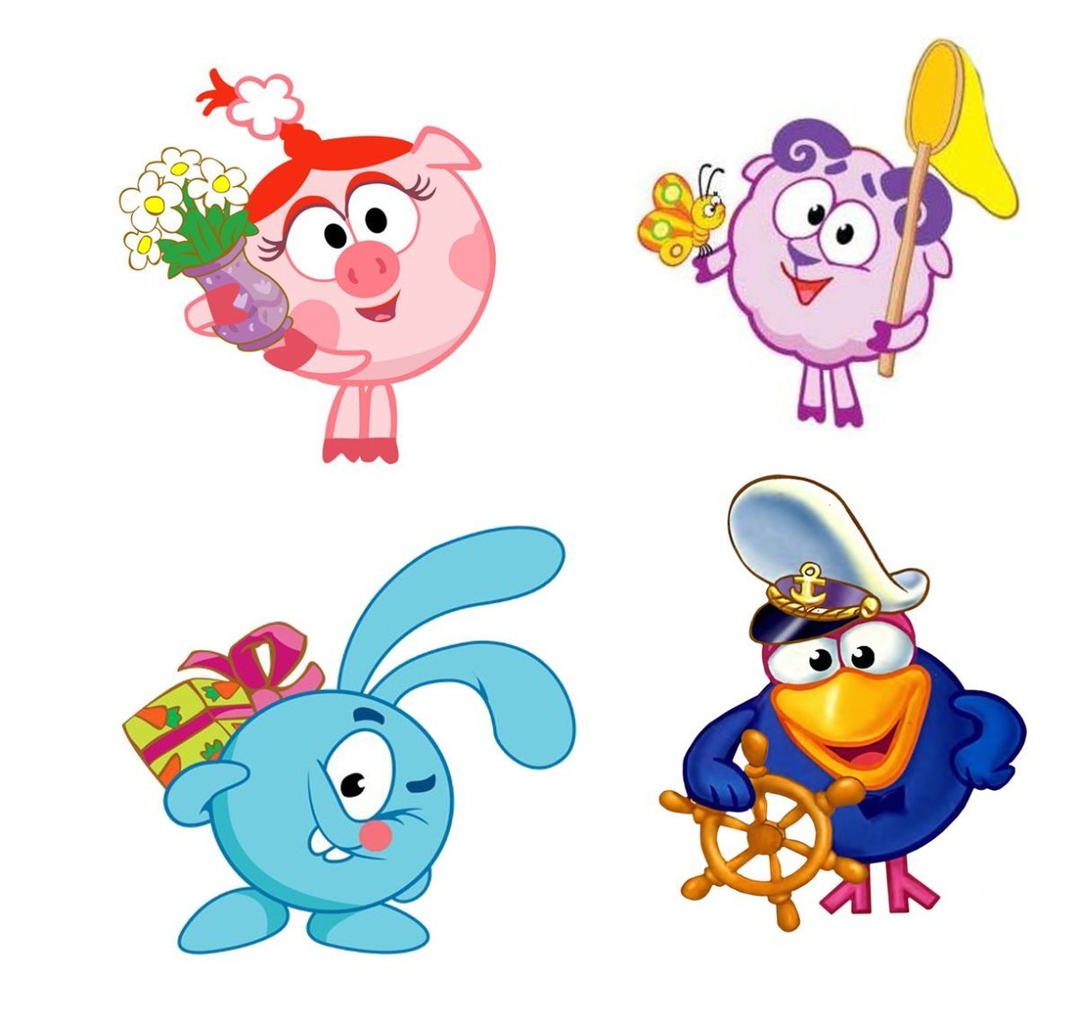 Герои мультика Смешарики