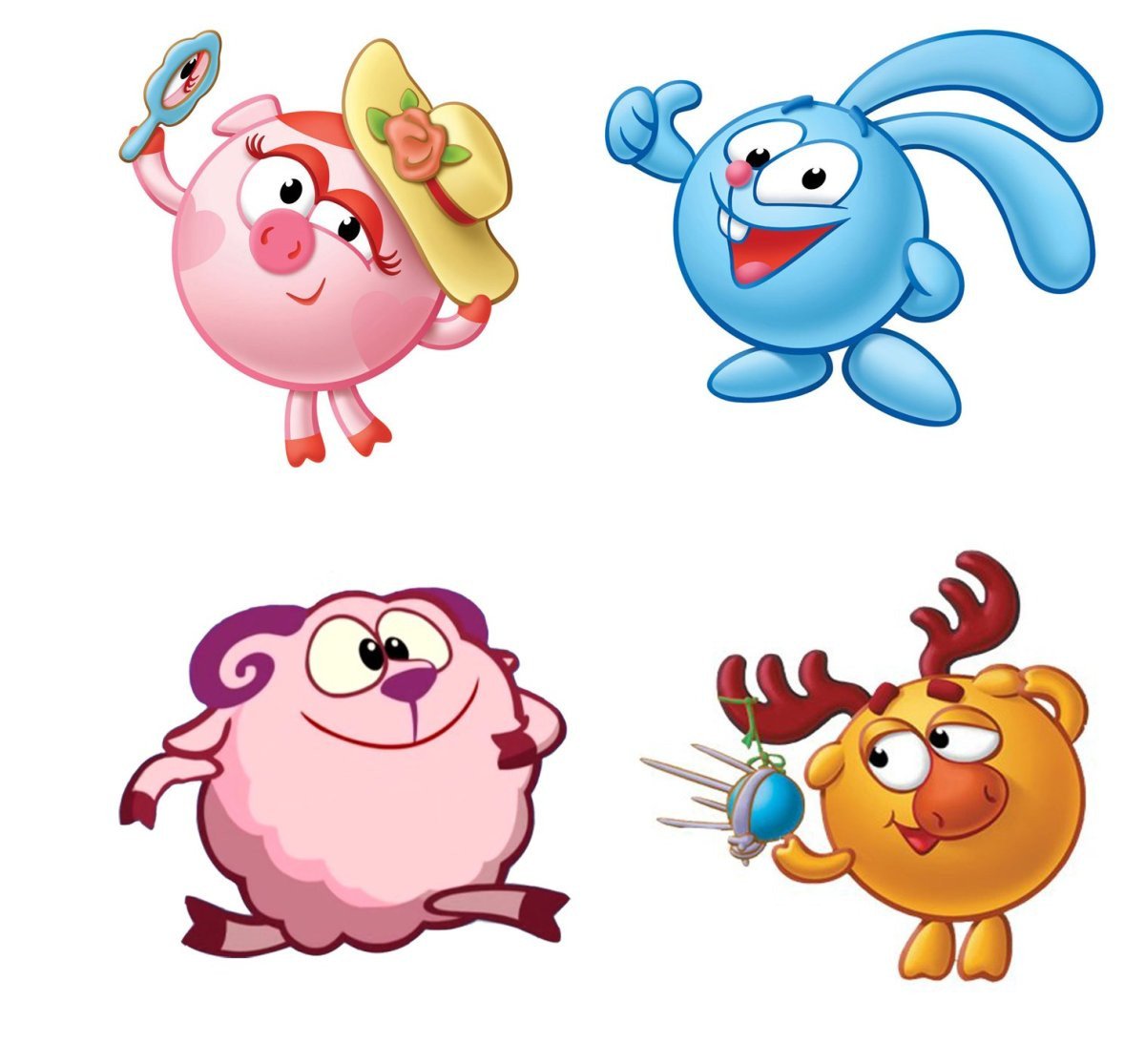 Персонажи мультфильма Смешарики