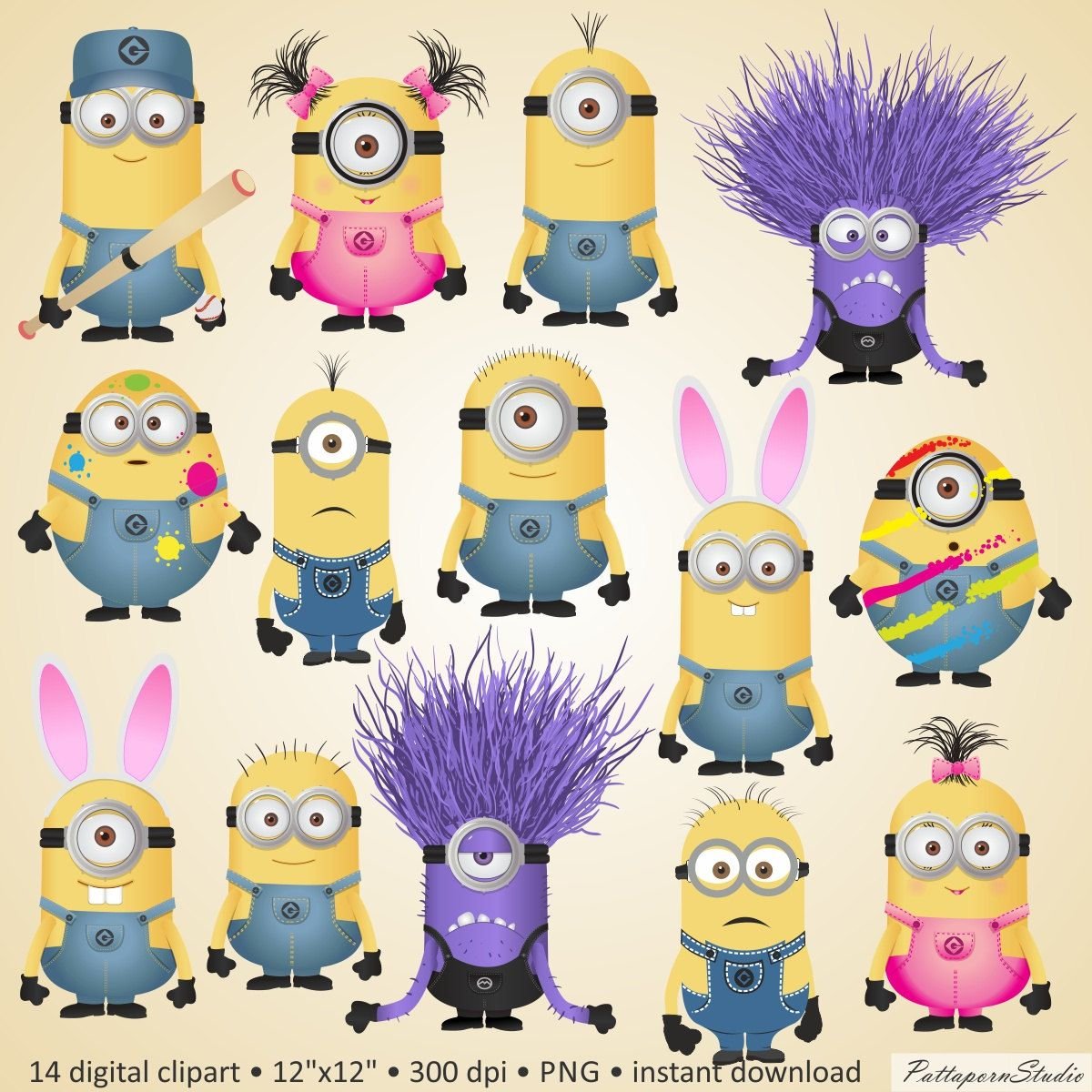 Миньоны цветные