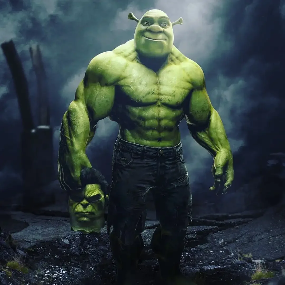 Шрек в виде Халка