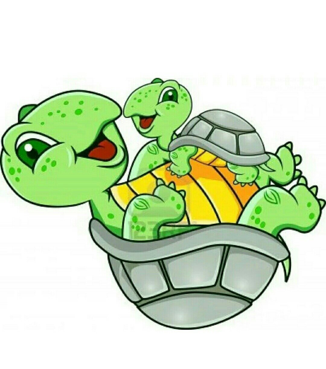 Две Черепашки мультяшные