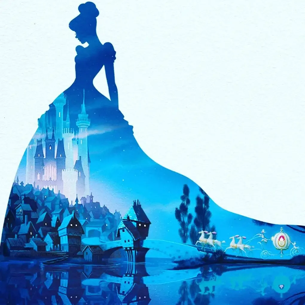 Силуэты принцесс Диснея