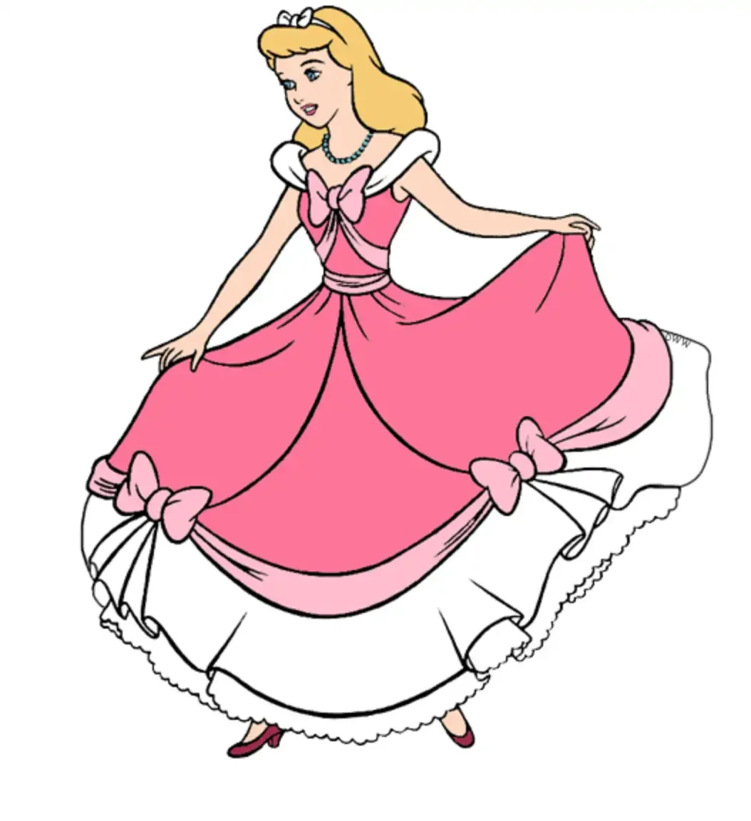 Золушка в розовом платье