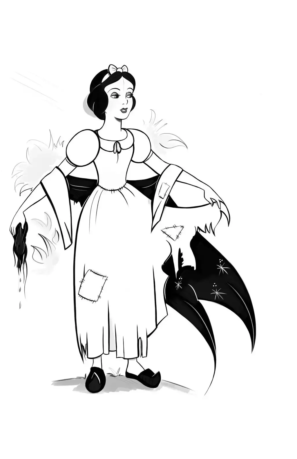 Белоснежка черно белая