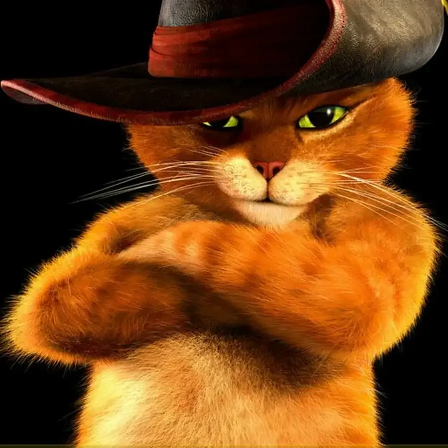 Кот в сапогах милый