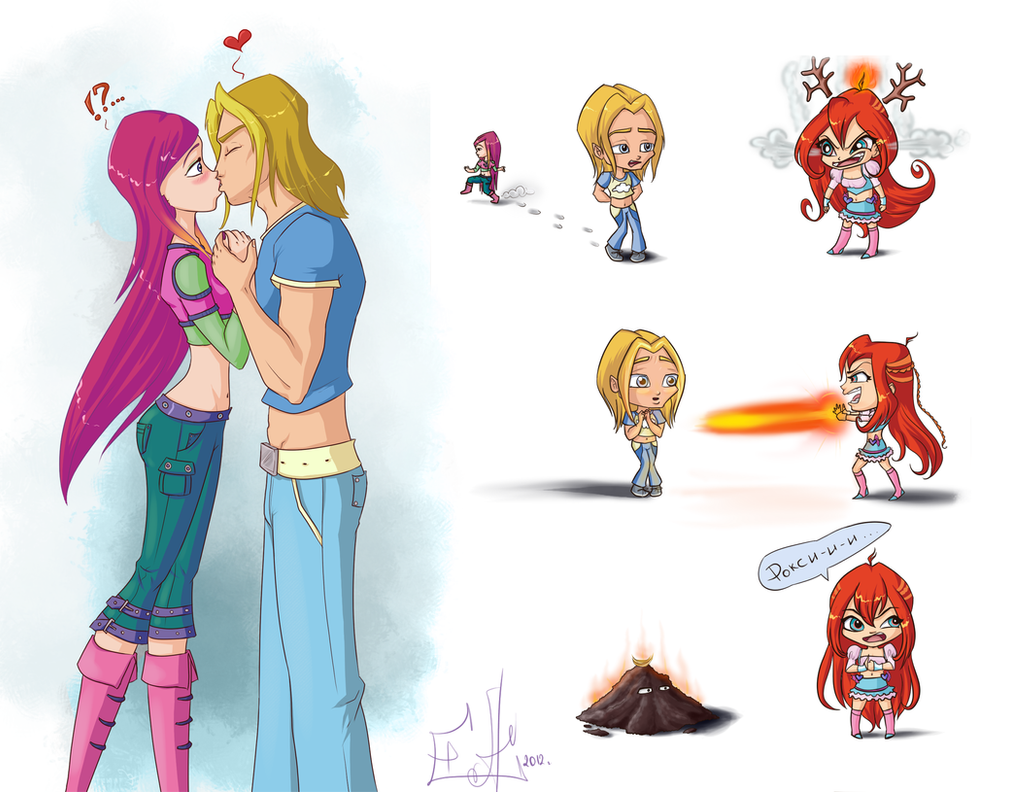 Клуб Винкс Блум и Скай арт