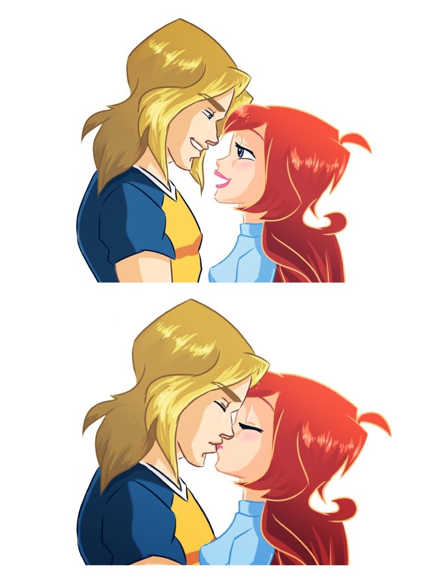 Винкс Блум и Скай поцелуй