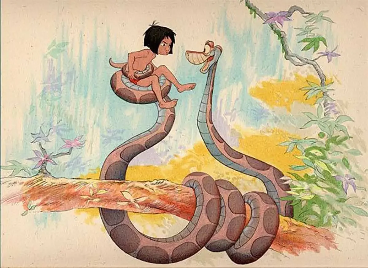 Jungle book Kaa Disney арт