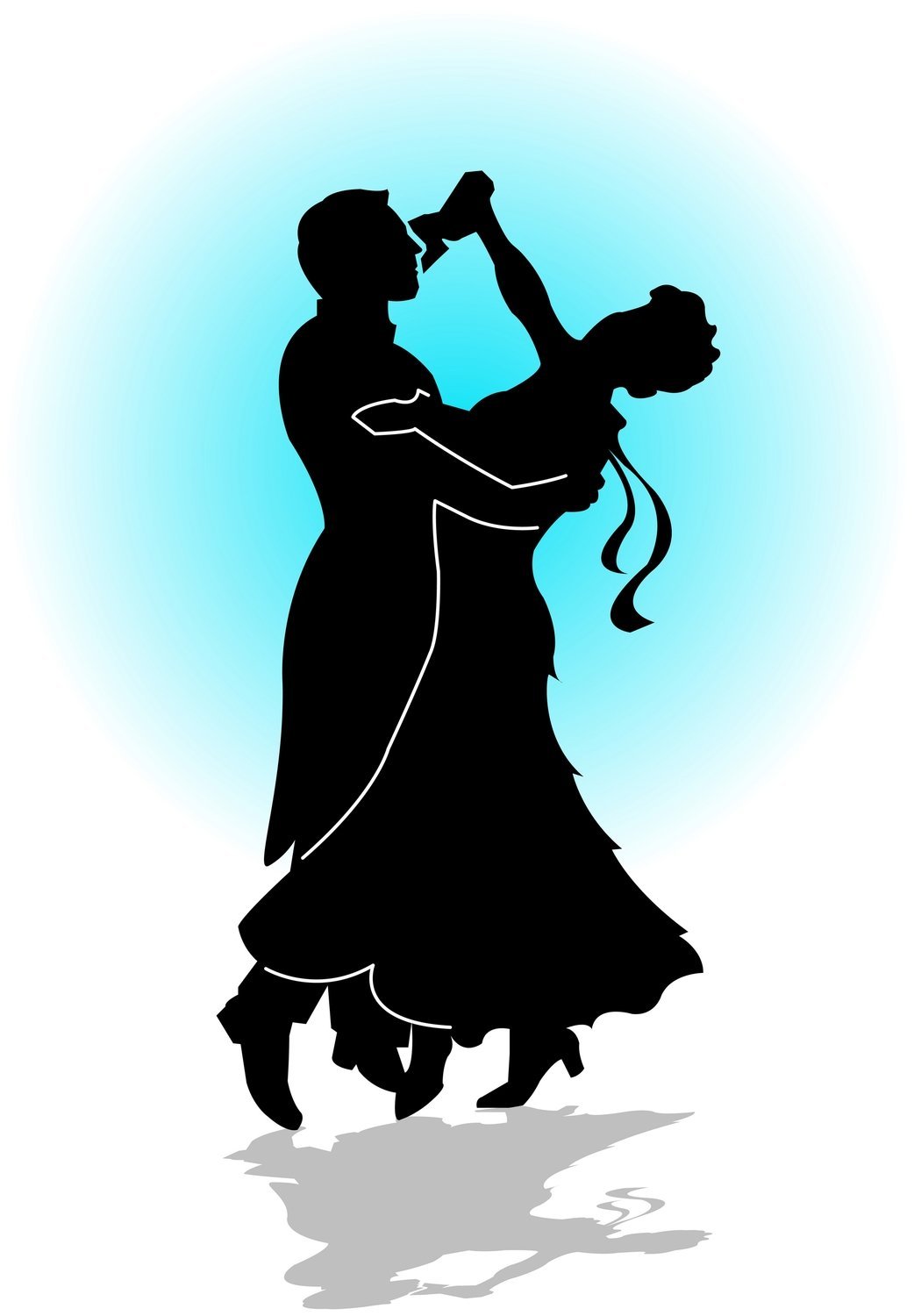 Танец в паре силуэт