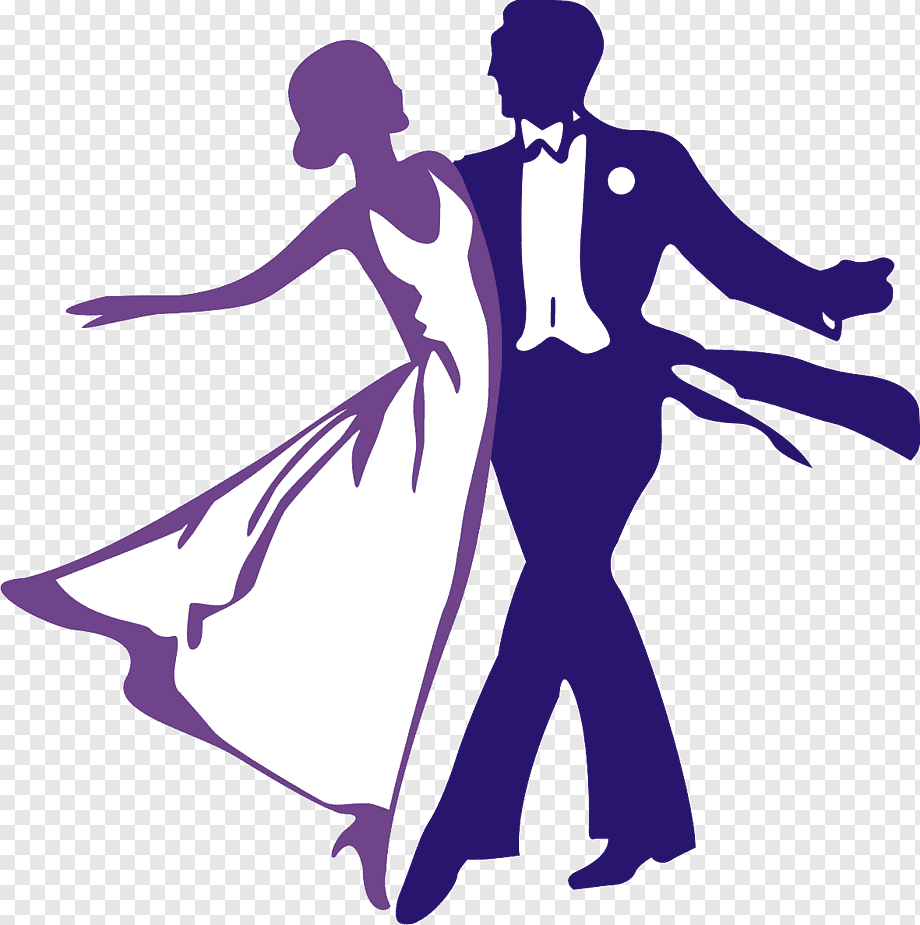 Танцующая пара силуэт