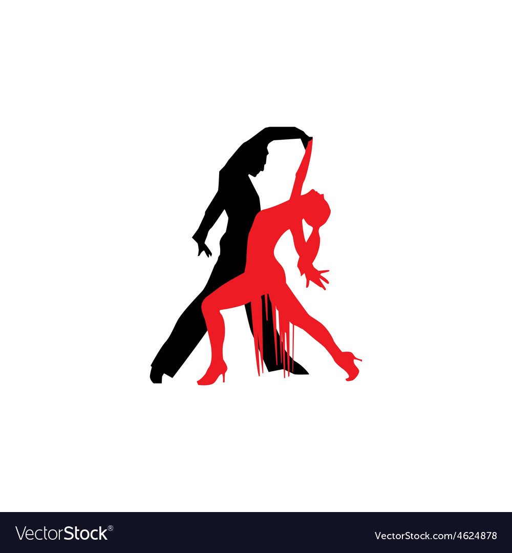 Силуэт танцующей пары латина