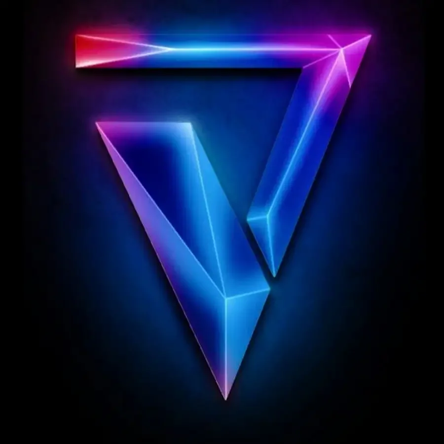 Неоновая буква v